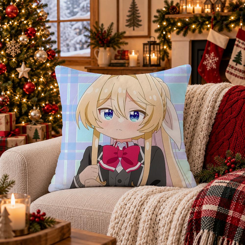 Anime Watanare Cushion Cover Cushion Cover Soft Plush Cushion Covers Fluffy Throw Pillow Cases For Sofa Bedroom