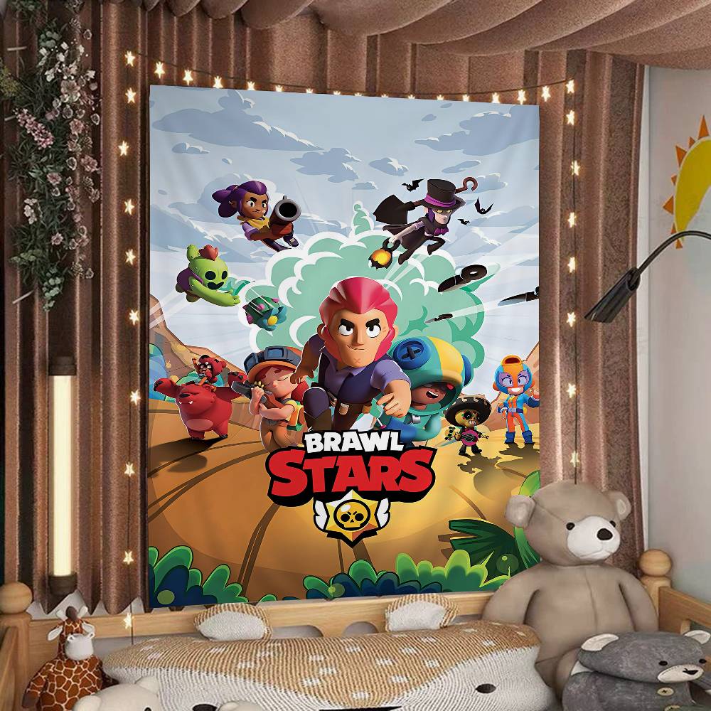 Game B-rawl Game S-Stars Anime Chart Tapestry For Living Room Home Dorm Decor Art Home Decor