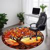 1 Stück Herbstbaum Büro Runder Teppich, Unter Bürostühlen Schlafzimmer Wohnzimmer Heimdekoration, Zimmer Deko