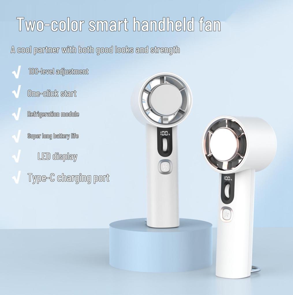 Portable USB Rechargeable High-Speed Mini Cooling Fan with Ice Pack