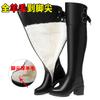 High Heel Leather Boots Coarse Heel Horse Boots Legs Boots Children's Winter Wool Over Knee Boots Large Size Women's High Boots