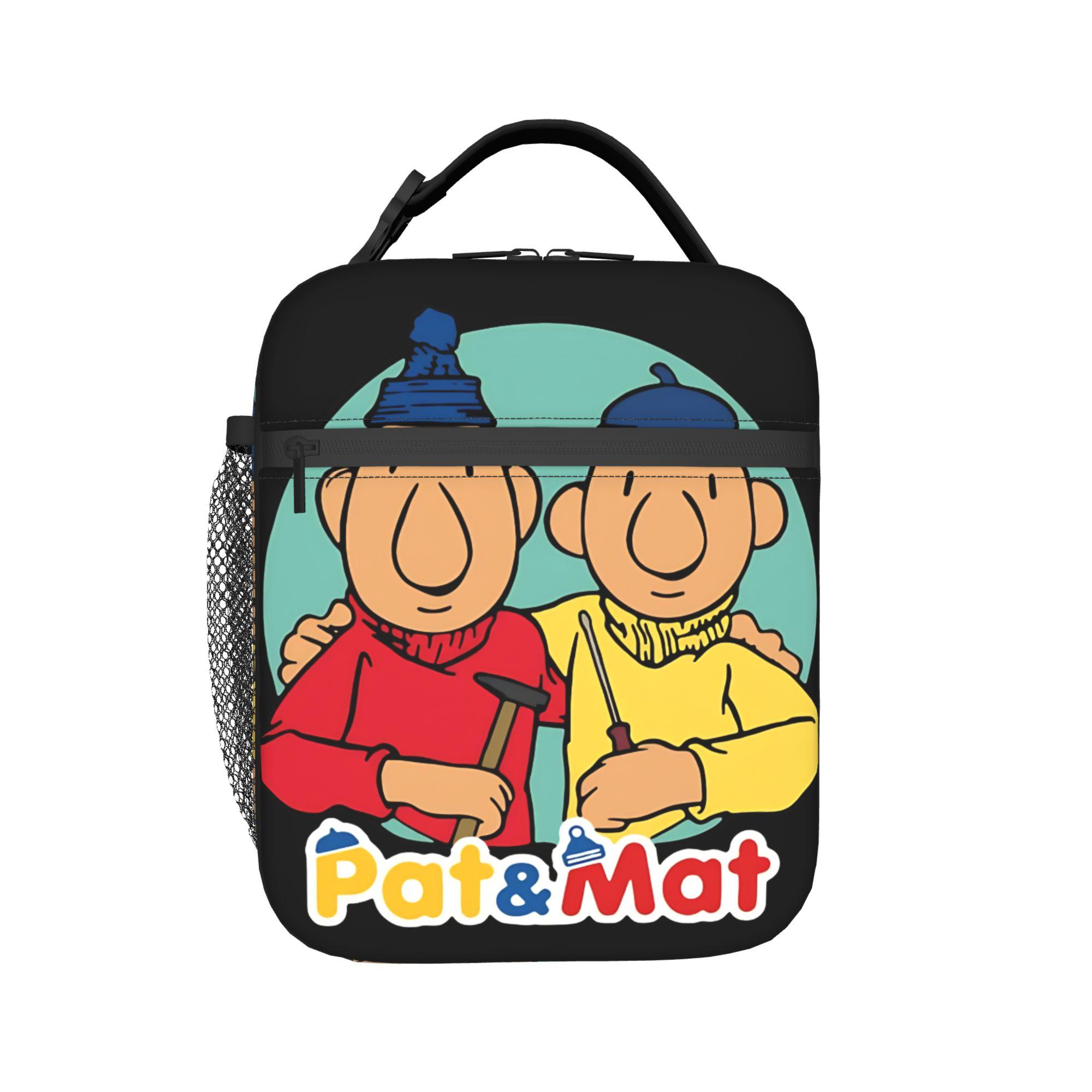 Pat and Mat cartoon Anime? Product Insulated Lunch Bags For School Office Food Storage Bag Portable Cooler Thermal Lunch Boxes One Size
