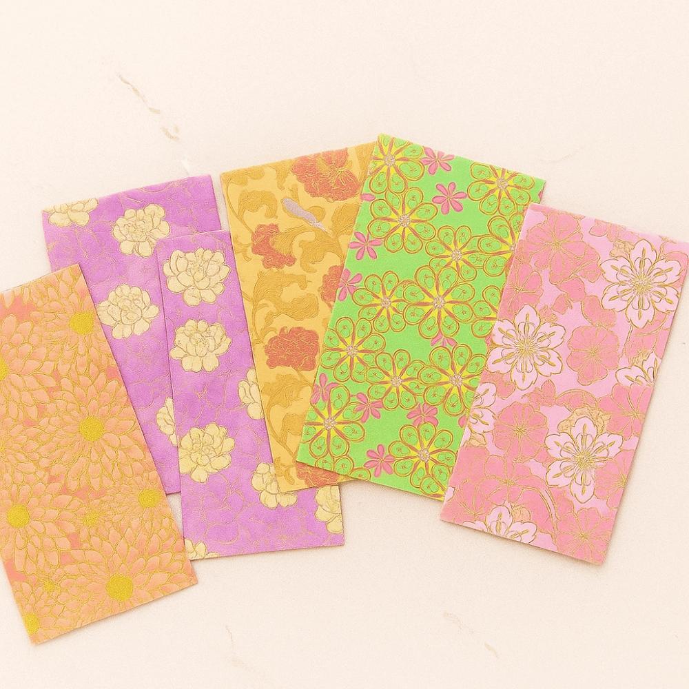 6pcs Colorful Red Envelope Mixed Pattern Hongbao Festival Supplies Money Bag  Spring Festival