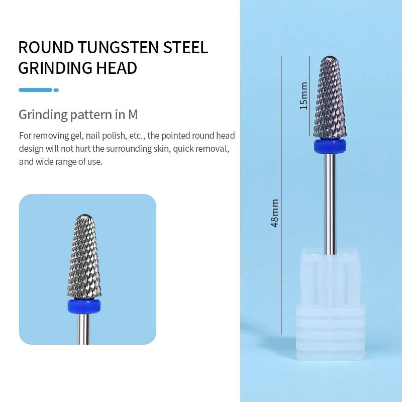 Professional Nail Drill Bits Tungsten Carbide Milling Gel Removal Cutters Set Tips Sander Heads Manicure Lathe Strawberries