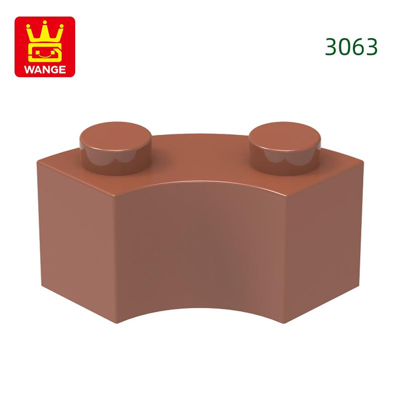 Non-Toxic 128Pcs/Lot 3063 85080 Curved Building Blocks Moc Accessories Compatible With Bricks Diy Children Toys Assembly Gift Box