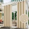 1/2/3/4 Outdoor Curtains for Patio Waterproof, Light Filtering Privacy Outside Curtains for Living Room, Gazebo, Porch, Pool