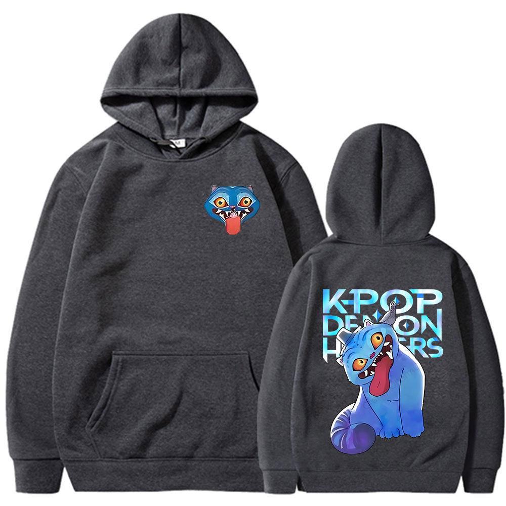 KPop Demon Hunters Movie Derpy Tiger 2025 New Movie Hoodies Fashion Harajuku Hooded Sweatshirt Men Women Fleece Casual Pullover