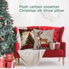 Plyšový Kreslený Sněhulák Vánoční Los Polštář