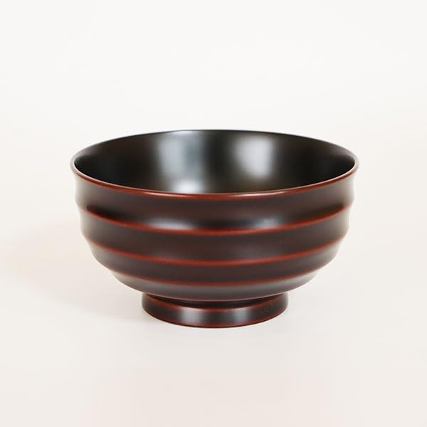 Soup Dark Red Made by Echizen Domestically Made In Traditional Tochigi Japanese 300cc Bowl, Wheel-thrown, Interior, Hatanaka, Lacquerware, Wooden,