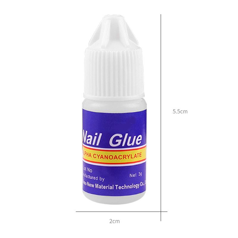 3 Bottles Acrylic Nail Art Glue French False Tips Rhinestones Gems Manicure Tool Fake Nail Glues