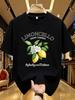 Wds01111lemon Print Plus Size Unisexs Round Neck Tshirt Summer Casual Street Fashion Unisexs Joker Short Sleeve Tshirt