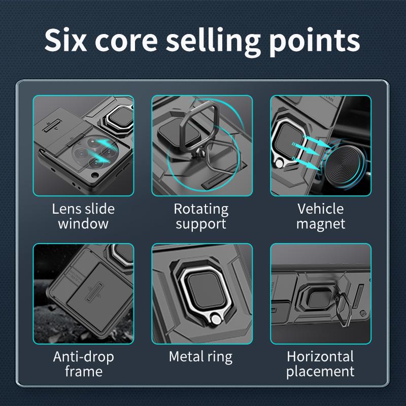 Slide Lens Camera Case For Oneplus 11 12 11R 12R ACE 2 3 Pro Nord CE 3 4 Lite N30 SE Shockproof Protecctive Back Phone Cover