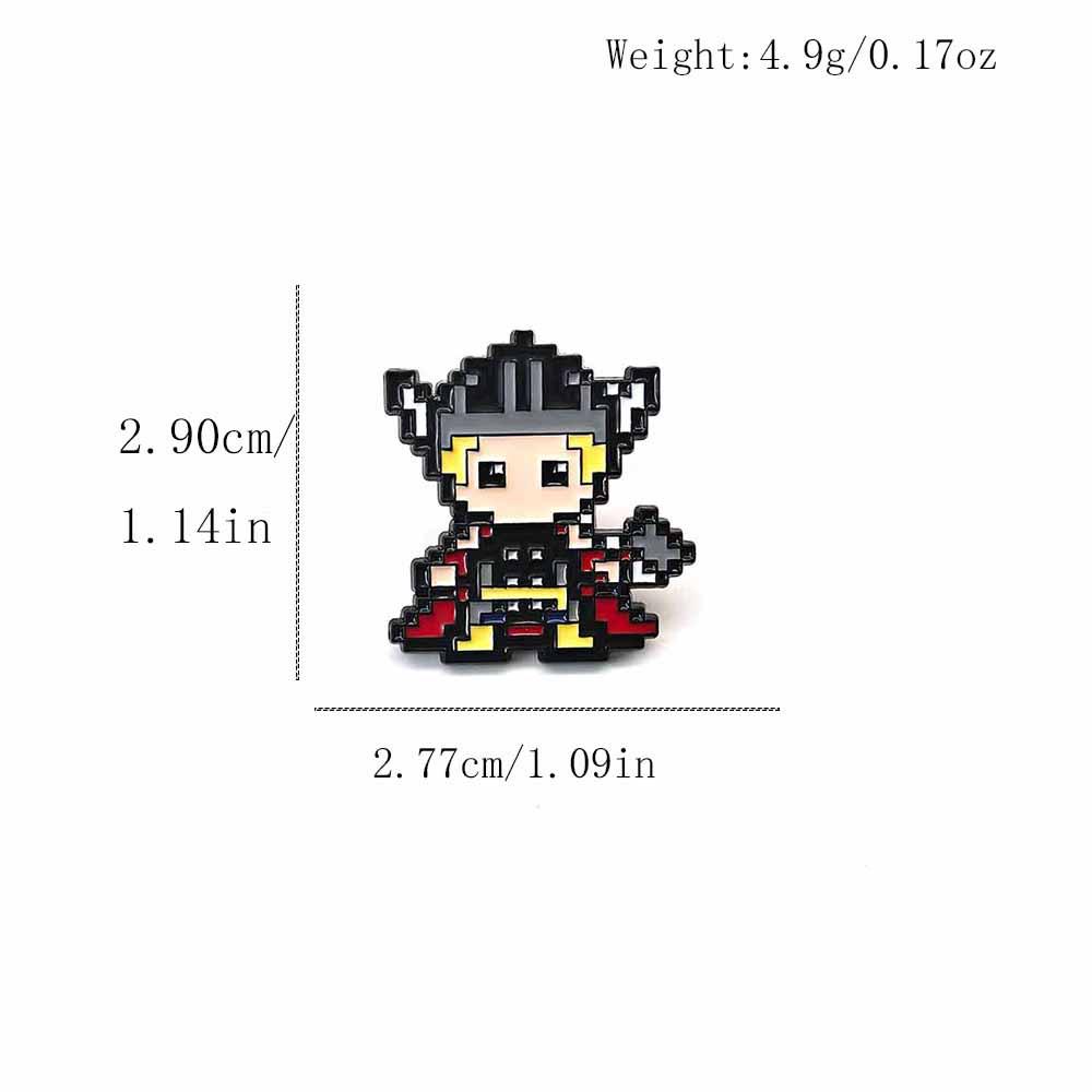 Pixel Avengers Brooch: Creative Spider-Man & Iron Man Superhero Badge