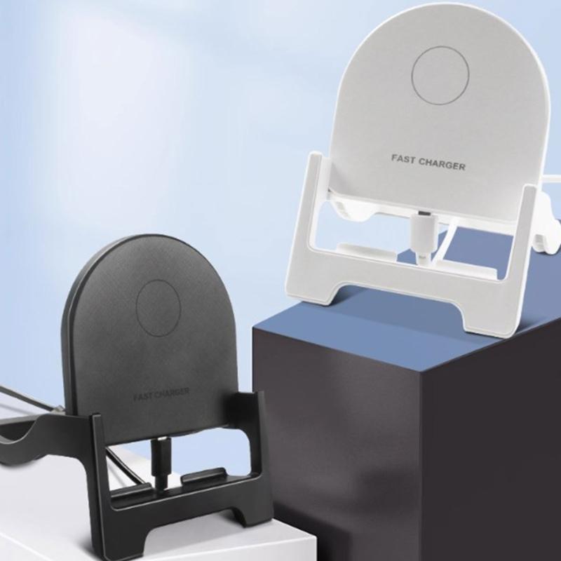 Multifunctional Phone Holder Table Phone Bracket Wireless Charging Stand ABS Texture Phone Holder Perfect for Office Use