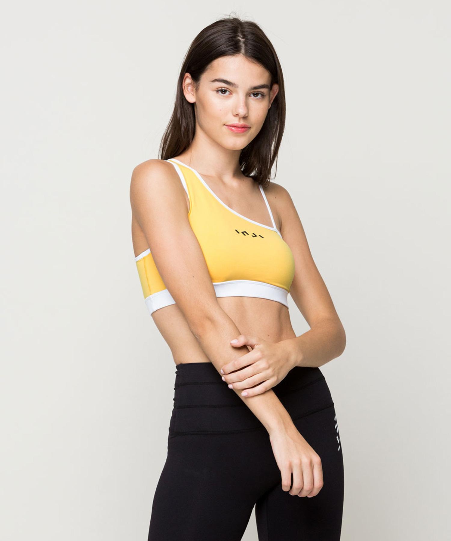 Ingi Active One Shoulder Sports Bra Aspen Yellow Aspen Yellow/L