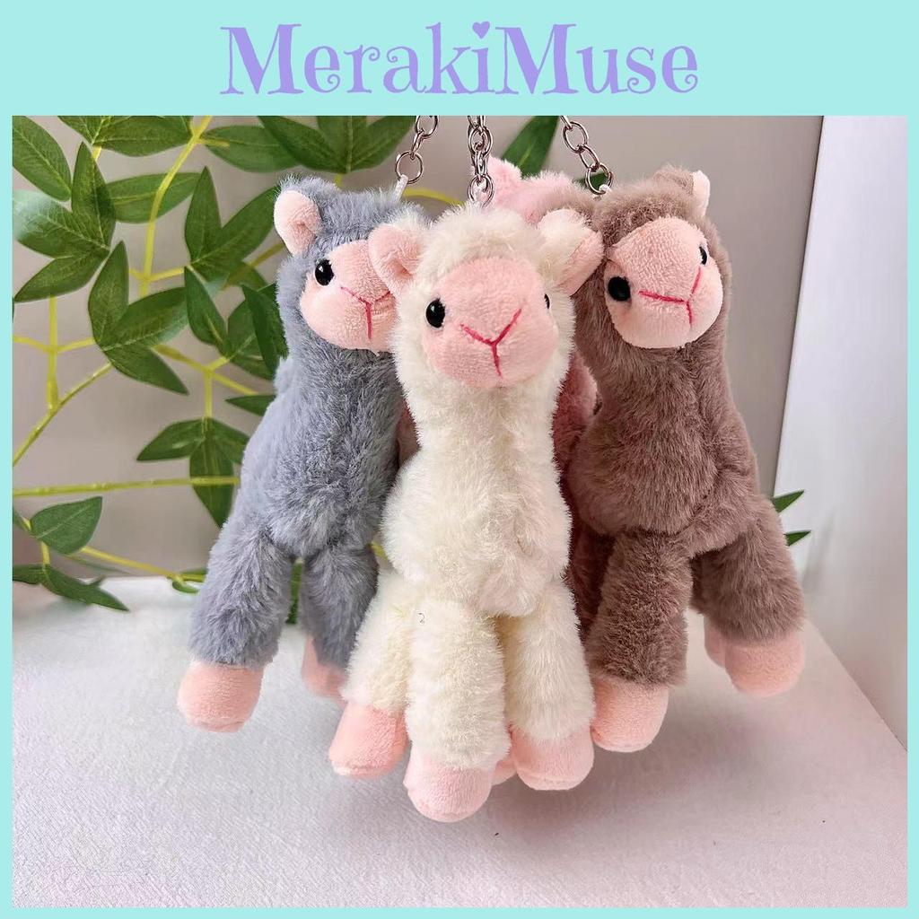 Sweet Alpaca Adorable Plush Toy Keychain Fluffy Mini Doll Great For Bag Charms