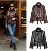 Womens PU Leather Trench Coat Loose Fit Elegant Casual Outerwear 2026