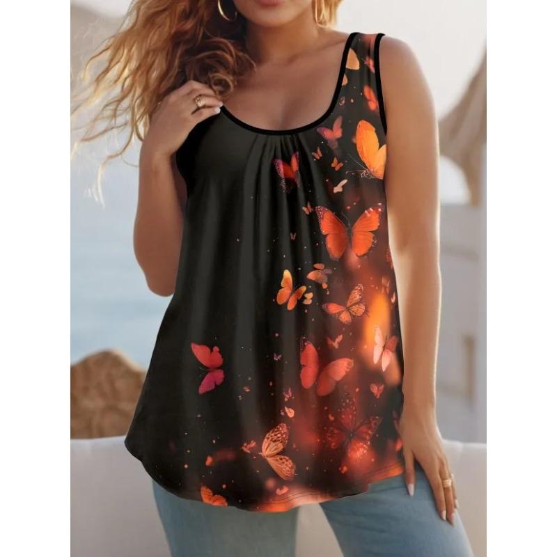 

Летний женский безрукавный жилет с креативным животным принтом, цветной печатью, удобный, мягкий, оверсайз, модный, универсальный жилет 6XL