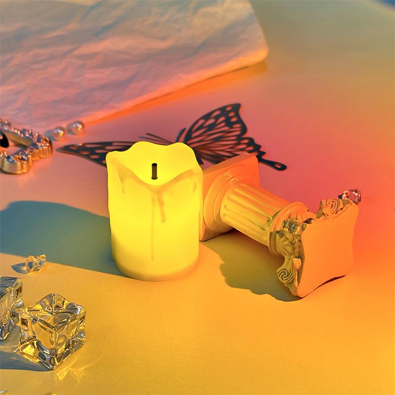 

Ночники Светодиодные свечи Декорация для спальни и общежития Ночники Подарочные украшения Roman column night light