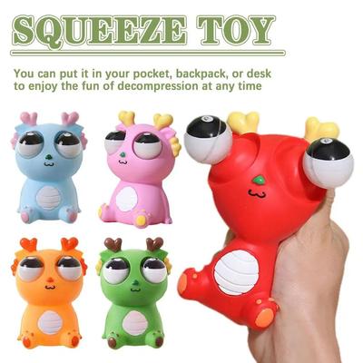 Funny Eyeball Burst Squeeze Dragon Pinch Toys Adult Kids Stress Relief Creative Decompression Toy