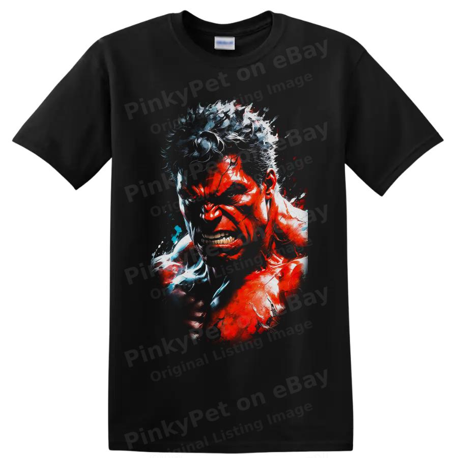 Red Hulk Superhero T Shirt Angry Art Graphic Fan Gift Unisex Bold Tee Top