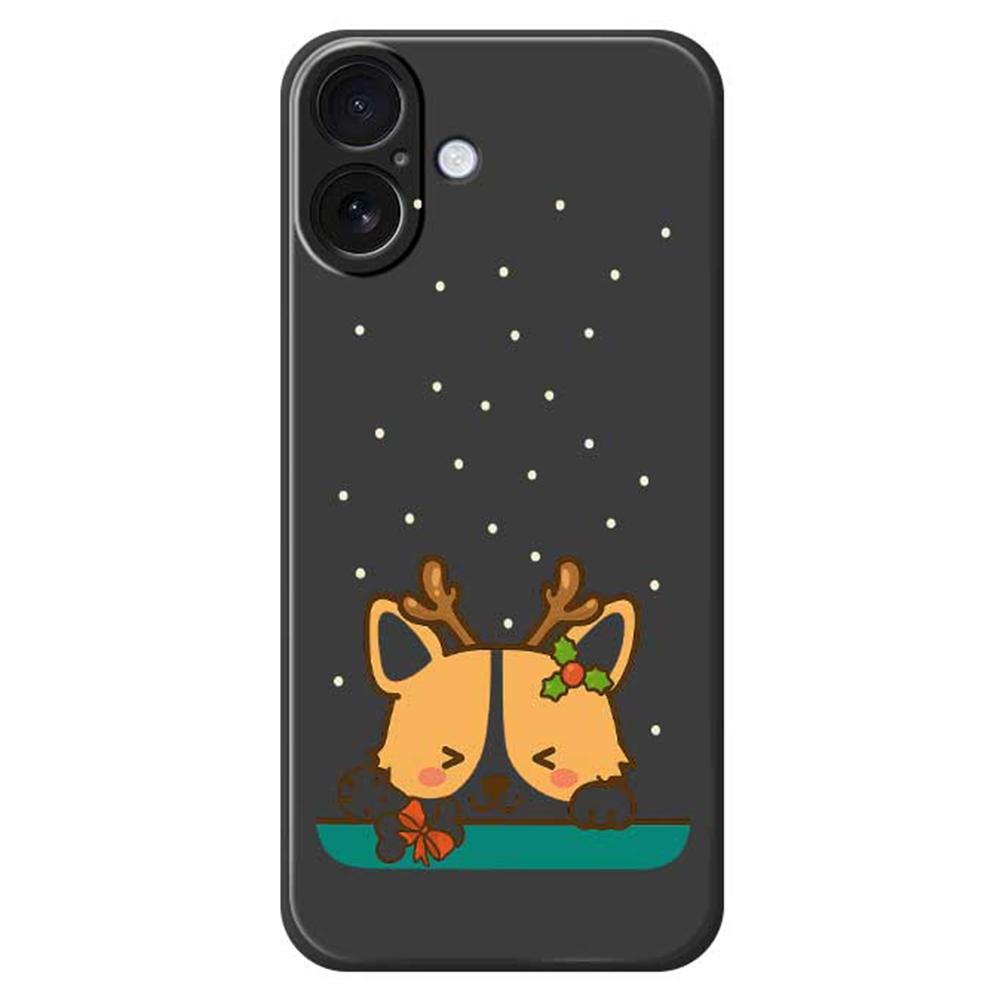 

For iPhone 17 Case Cute Deer Pattern Printing Straight Edge TPU Phone Back Cover
