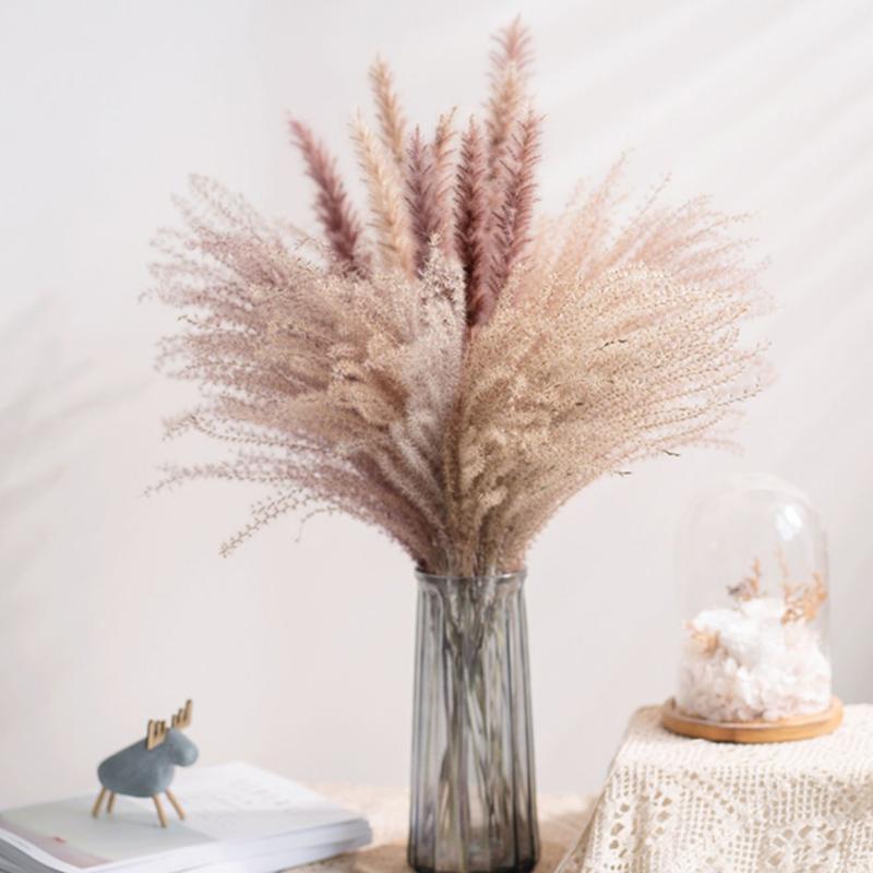 Reed Flower Bouquet Natural Dried Flowers for Home Decoration 55x10cm