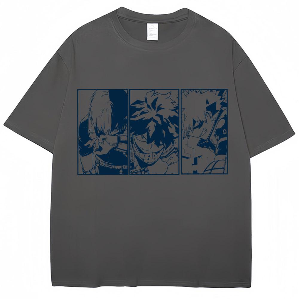 

Anime My Hero Academy Tshirt Toku Bakugou Katsuki Todoroki Tshirt Men Women Retro Harajuku Fashion Cotton Oversized Tshirt M