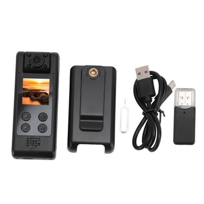 Body Worn Camera Professional 180 Degree Rotation HD Night Vision Back Clip WiFi 4K Portable Video