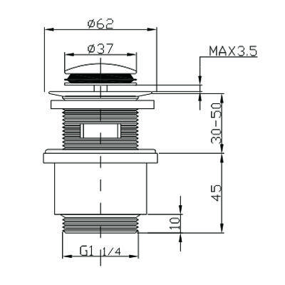 Manufacturer Production High Quality Drain Sink Trap Pop up Brass Basin Waste