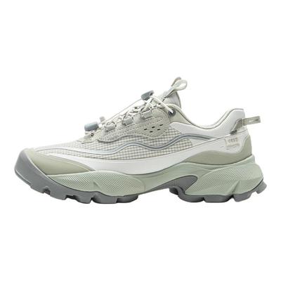 Li Ning Versatile Comfortable Non-Slip Wear-Resistant Low-Top Casual Shoes Women Casual Shoes Gray White AZGV084-2