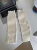 Gray Women's Autumn Winter Thickened Warm Acrylic/Polyester/Nylon Pile Socks Label Fashionable Slimming Korean Style Leg Warmers