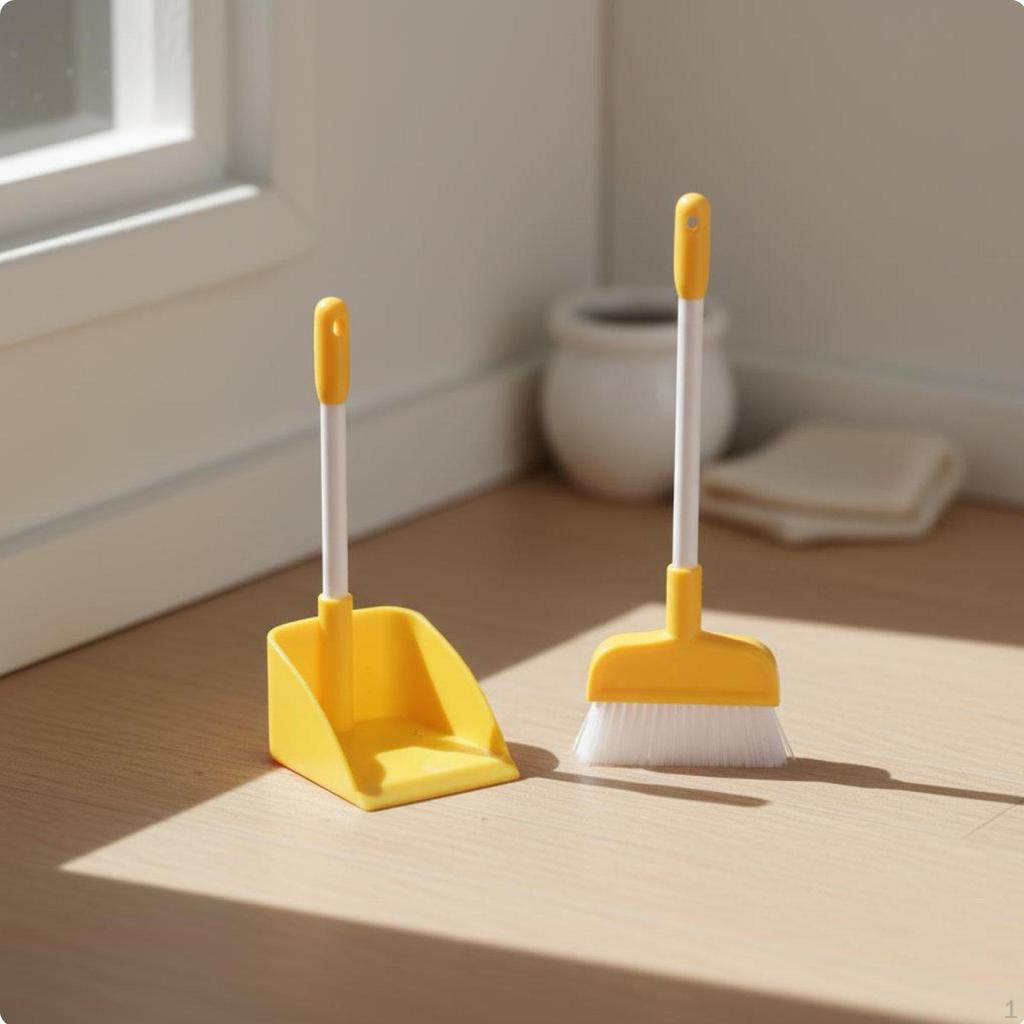 Dollhouse Cleaning Tools Scene Prop Miniature Tool Set Versatile Decoration Broom