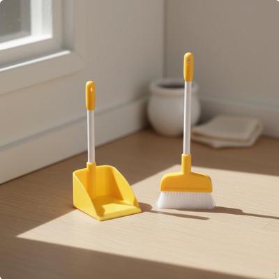 Dollhouse Cleaning Tools Scene Prop Miniature Tool Set Versatile Decoration Broom