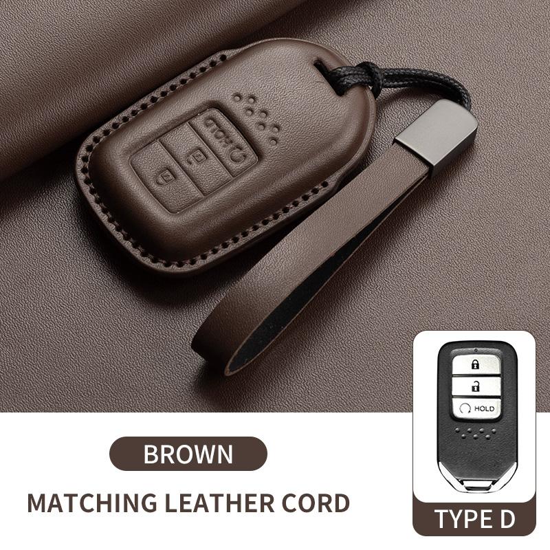 Leather Car Remote Key Case Cover for Honda Civic 11th 2022 for Honda Civic Accord HR-V CR-V CRV 2022 2023 Protector Holder Fob