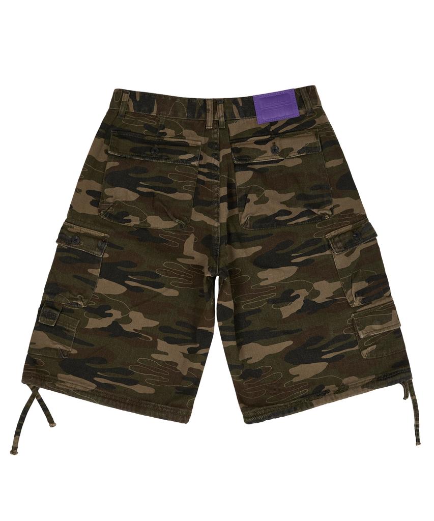 HOODHOOD Camo Bermuda Cargo Denim Pants Khaki