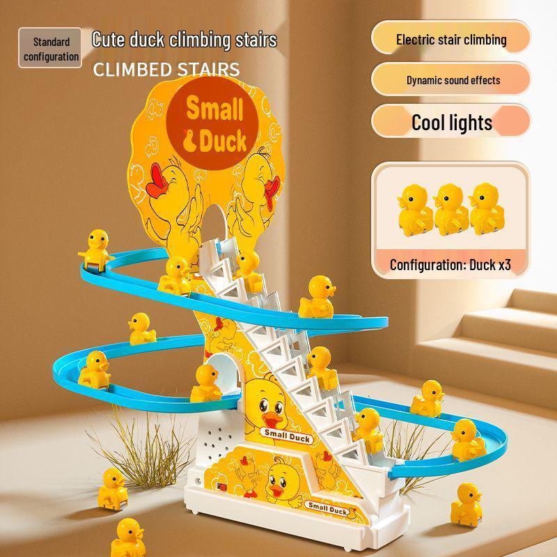 Electric Yellow Duck Climbing Toy for Infants and Toddlers 0-3 Years
