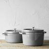 Staub Cocotte Šedý smaltovaný litinový hrnec kompatibilní s IH "Grand 24? 4.65L"