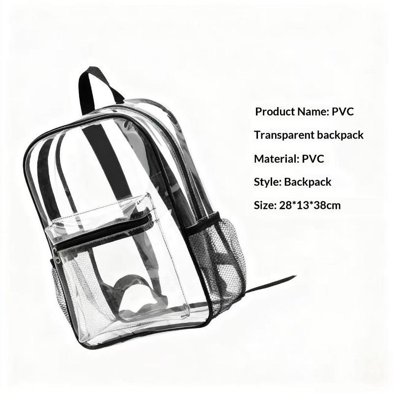 Klarer Wasserdichter Rucksack 1 Stück PVC Transparente Tasche Stadionzugelassen für Baseballspiele Arbeit Konzerte