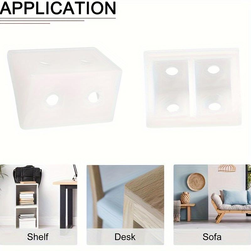 Translucent Plastic Corner Codes: Right Angle Decorative Pieces for Furniture Repair and Office Use