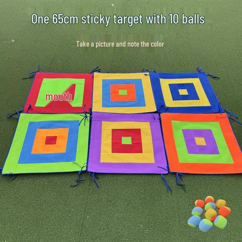 Kids Sensory Sticky Ball Target Board - Outdoor Dart Practice Toy