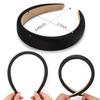 WantGor Padded Headband for Women, Wide Sponge HeadBands Plain Solid Hair Band Hoops Vintage Yoga Head Bands Fashion Elastic Hairband Accessories