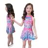 2024 New Cartoon Girls' One-Piece Swimsuit with Skirt for Children