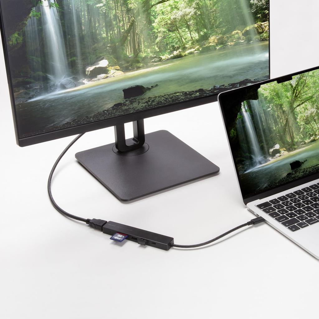 Sanwa Supply USB Docking Hub with HDMI Port USB-5TCHC26BK Type-C