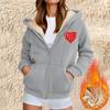 Women's Fashion Casual Sweatshirt Loose Zipper Cardigan Long Sleeve Hooded Jacket