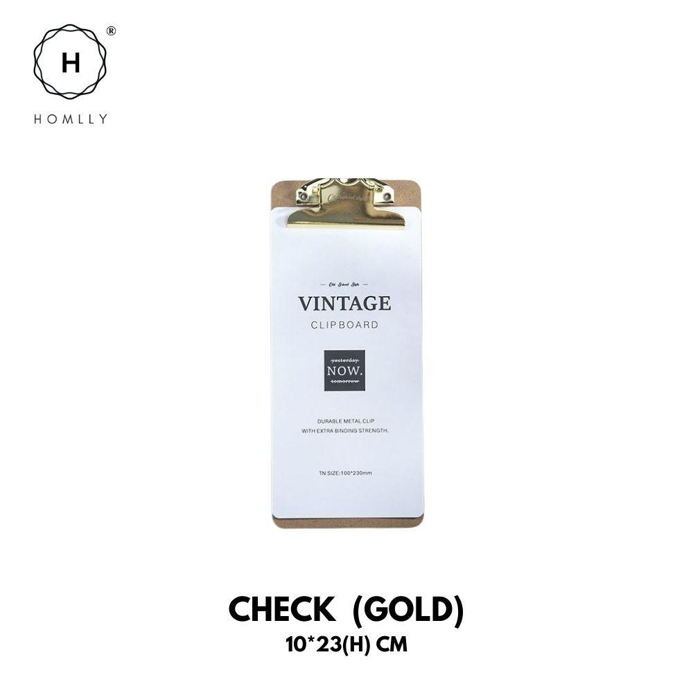 Homlly Keii Gold Buckle Clipboard (Various Sizes) (X4PCS) Check Gold  X4