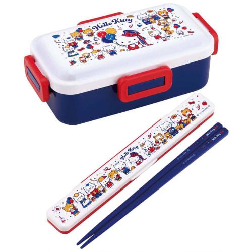 Skater 18cm Chopsticks and Chopstick Case Set, Antibacterial, for Adults, Sanrio Hello Kitty, Always by Your Side, Made In Japan, ABC3AG-A