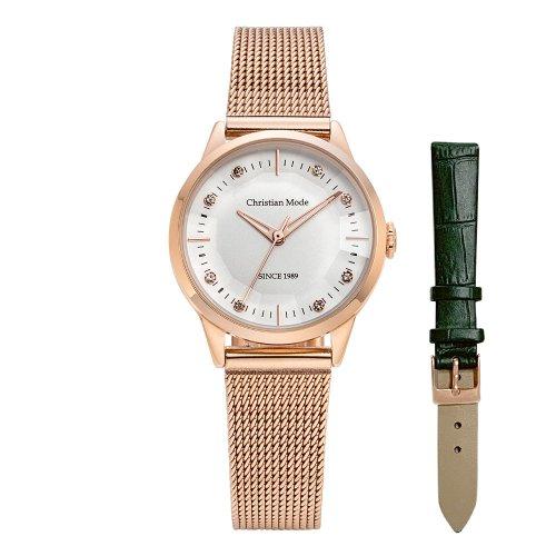 

[CHRISTIAN MODE] CHRISTIAN MODE Women s Mesh Watch CM411RGGN CM411RGGN