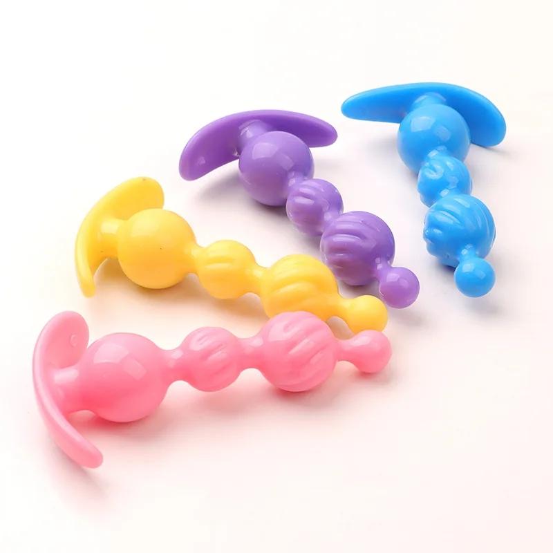Anal Beads Prostate Stimulator Ball Butt Plug Anal Plug 18+ Adult Women Men Gay Couples Erotic SM Flirting Sex Toys 4 Colors