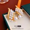 Medieval Vintage Silver Needle Earrings, Temperament Light Luxury Court Style Pearl Earrings Versatile High-end Retro Earrings